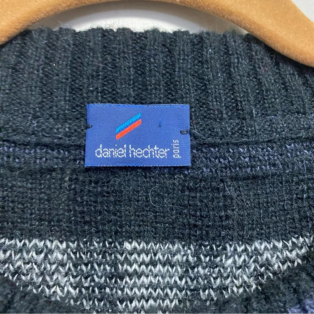 Vintage Daniel Hechter Men’s Sweater Paris France Mohair 3D Textured Knit 1990s